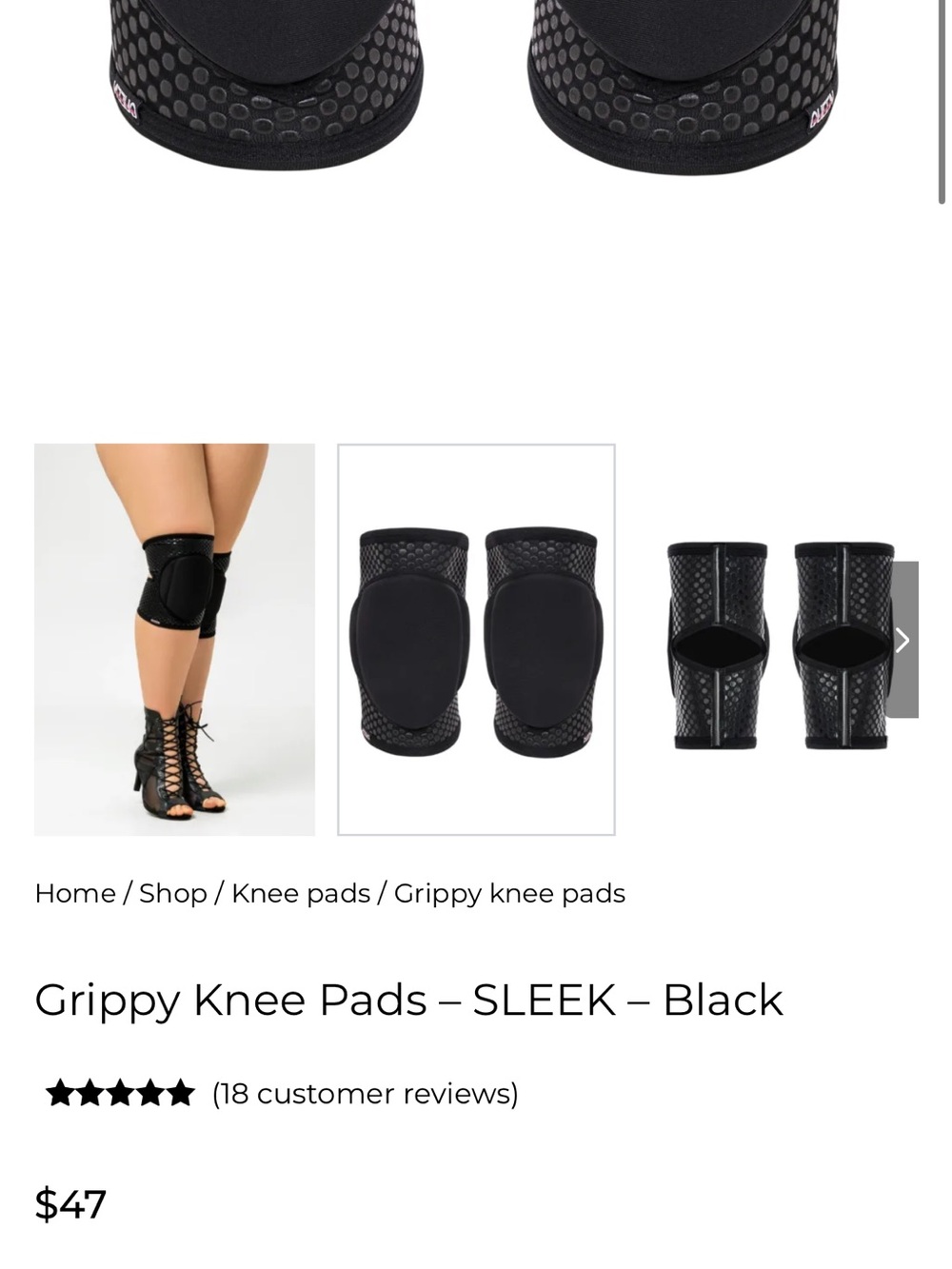 QueenWare Grippy Knee Pads – Black